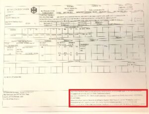 Material Cert with RoHS Notations